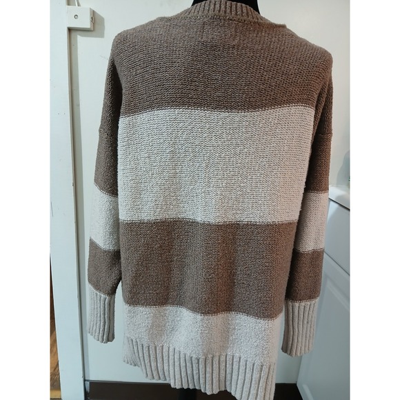 Universal Thread Women Striped V Neck Long Sleeve Sweater Size M - Picture 5 of 7